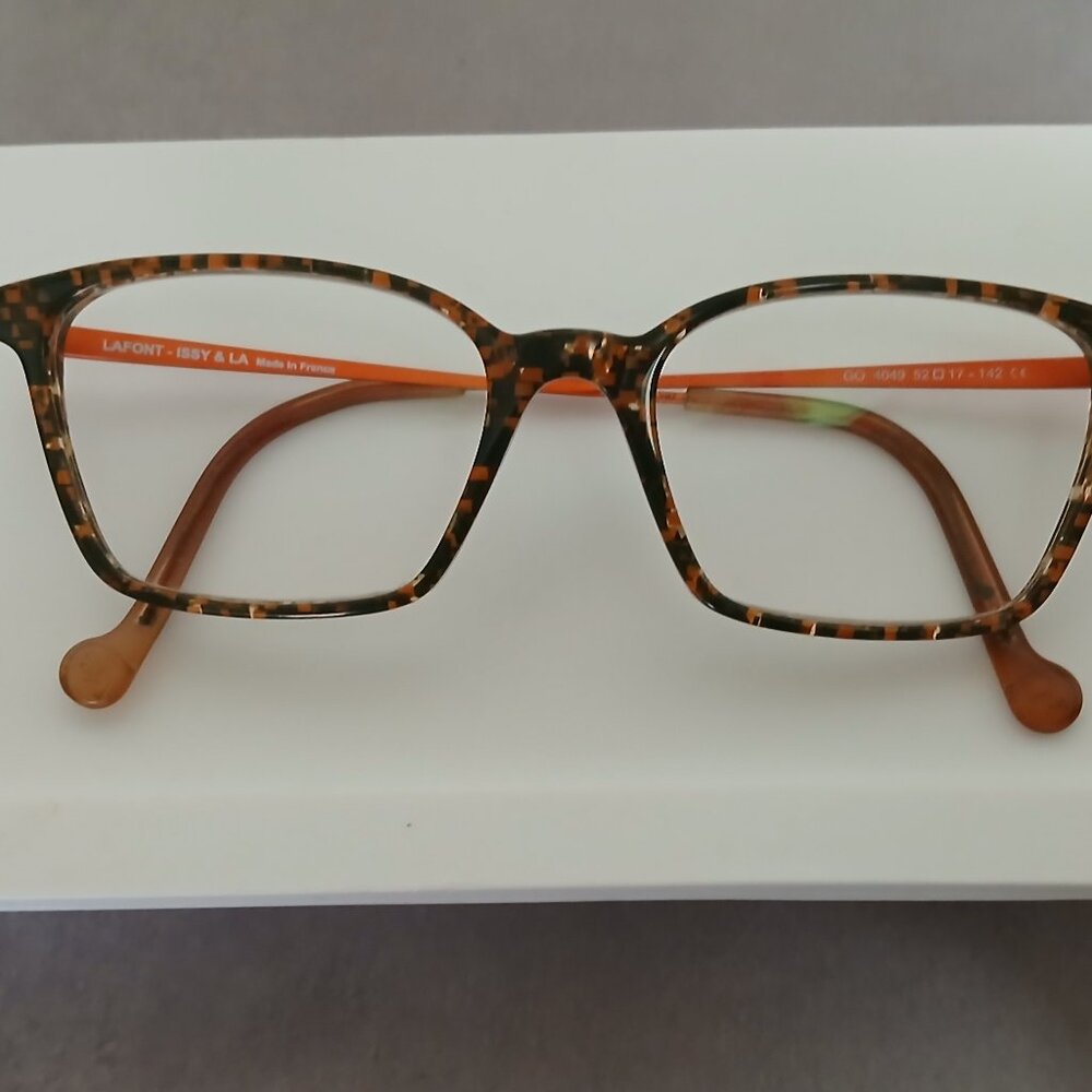 Lafont-Issy & LA "GO" Orange/Tortoise Shell Frames--France